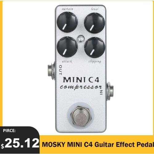 MOSKY MINI C4 Compressor Guitar Effect Pedal Guitar True Bypass Guitar Pedal for Guitar Accessories