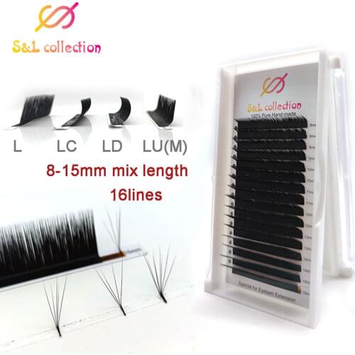L//LC/LD/M Curl Eyelashes Makeup Eyelash Extension Bloom Auto Fans Eyelash Easy Fanning Lashes Auto Fan Magnetic Camellia Beauty