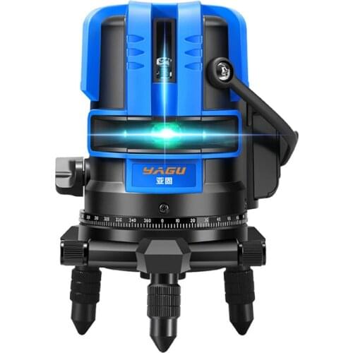 2/3/5 Lines LD Green/Blue Laser Level Cross Line 6 Points Self-leveling Horizontal Vertical 360 Degree Adjustment Higher Visibil