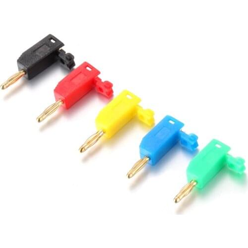 Hot Multi-choice Gold-plated 2mm Banana Plug Connector Jack Can be added Banana Plug 5A 1000V Red/Black/Yellow/Green/Blue