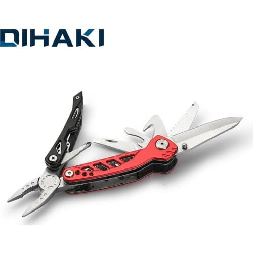10 in 1 Plier Multitool Set Foldable Pliers Pocket EDC Camping Outdoor Survival Hunting Tool with Nylon Pouch Screwdriver Opener