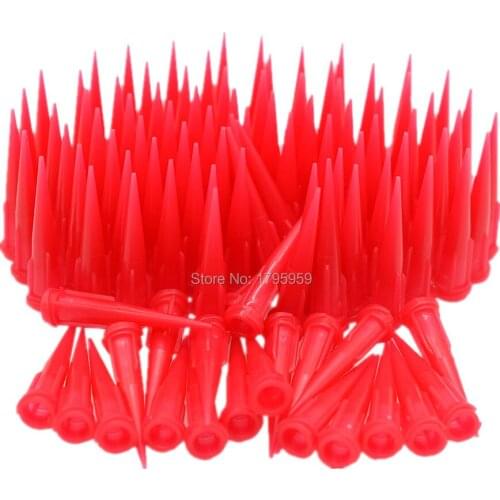 Tapered Dispensing Tips Liquid Glue Dispenser Needles 25G Plastic Tapered Blunt Tips Adhesive Glue Dispensing Needle 100pcs Set