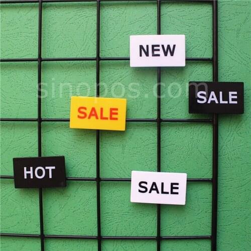 Grid Wall Colored POP Signs, big size marker wire hook clip plaque new arrival hot printed clothes hangers promo label sale tag
