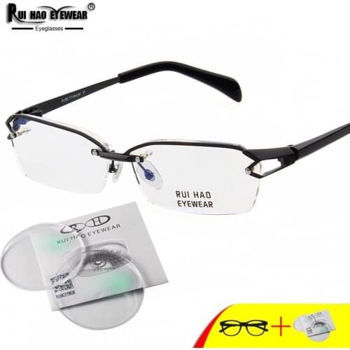Prescription Glasses Men Fill Myopia Lenses Customize Prescription Eyeglasses Women Resin Lenses Progressive Spectacles