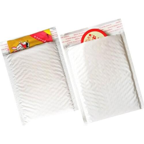 10pc Office Stationery Paper White Envelope Paper Bubble Bag Foam Collision Postage Delivery Bag Closet Organizer Storage Bags