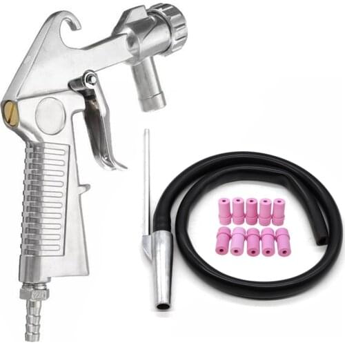 HOLDWIN Sand Blasting gun with 8pcs Ceramic Nozzles 3mm Tips Kit Sprayer gun power tools Siphon