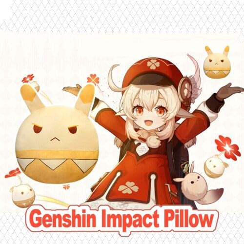 Game Genshin Impact Pillow Bouncing Bombs Rabbit Plush Toy Cushion Soft Cosplay Doll Throw Pillow Cute Cartoon Accessories Props