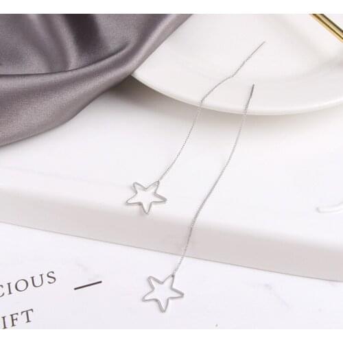 Silver Plated Geometric Triangle Round Square Womens Earrings Fashion Jewelry Charm Womens Ear Line Leisure Party Jewelry