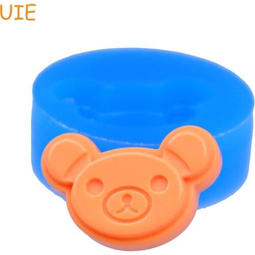 QYL249U 23.3mm Bear Head Silicone Mold for Cupcake Topper, Sugarcraft, Fondant, Cookie Biscuit, Chocolate, Resin, Jewelry, Candy