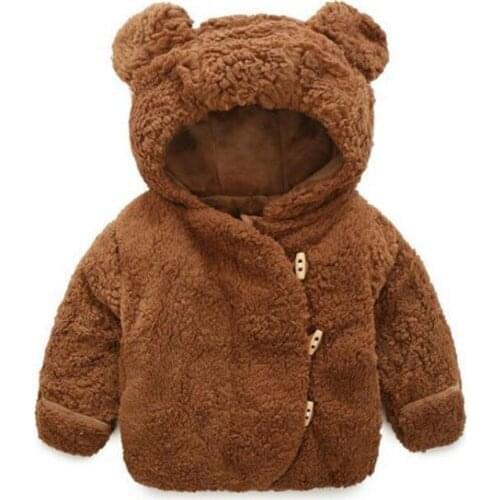 Christmas Baby Clothes Boys Girls Winter Warm Coat Jacket Cute Wool Thick Warm Jackets Coats Children Girl Boy Outerwear