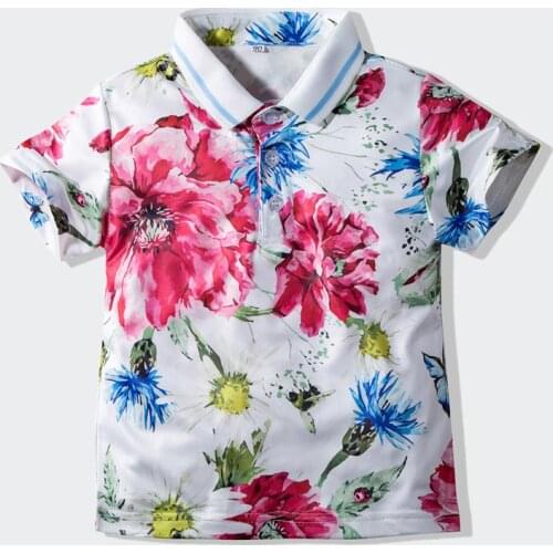 2020 Summer Baby Boys Polo Shirt Short Sleeve Children Clothes Kids Blouse Boy Shirts Handsome Cotton Toddler Clothes