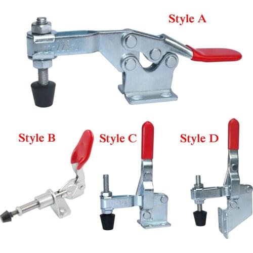 1pc 100kg Anti-Slip U-Shape Toggle Clamp Clips Holding Capacity Pull Face Clamp Horizontal Type Quick Clamping Jaws for Woodwork