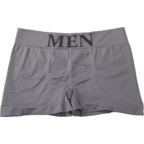 Mens Sexy Seamless Panties Soild Breathable Homewear Boxer Black Red Grey Blue Underwear