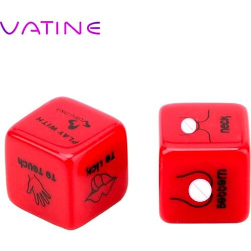VATINE 2Pcs/lot 6 Positions Sex Dice Punishment Sexy Romance Love Humour Gambling Adult Games Erotic Craps Pipe Toy For Couples