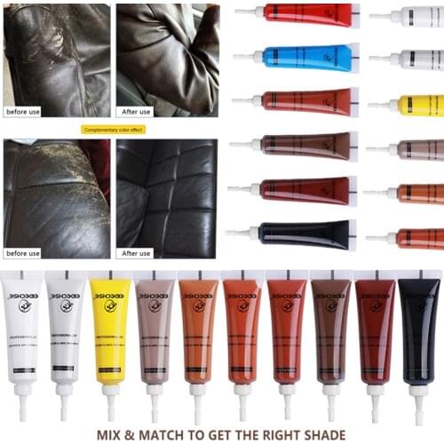 Leather Refurbishing Cleaner Repair Cream Advanced Leather Repair Gel Car Seat Home Leather Complementary Color Repair Paste20ml