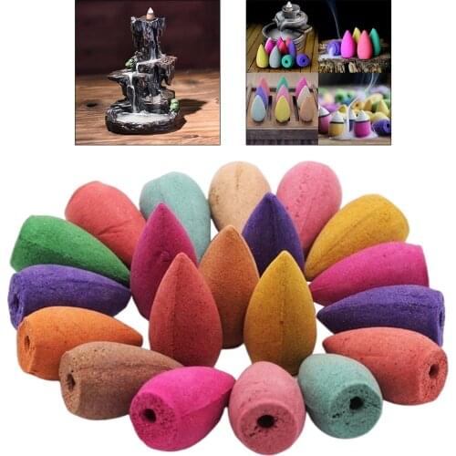 10 Pieces Natural Reflux Tower Incense Household Backflow Incense Cones Fragrant Reflux Aromatherapy Cones Air Freshener