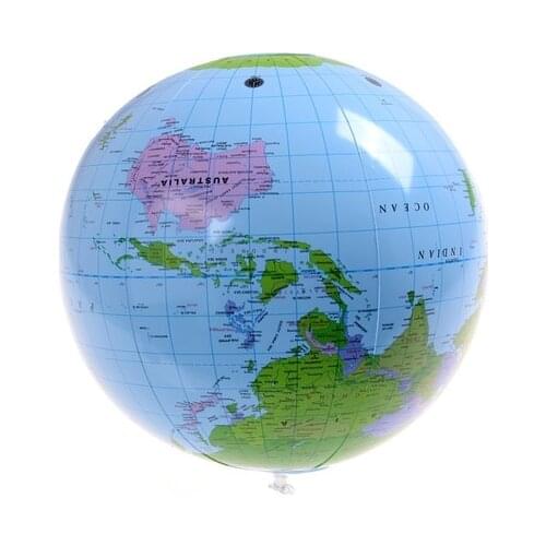 40CM Early Educational Inflatable Earth World Geography Globe Map Balloon Toy Beach Ball