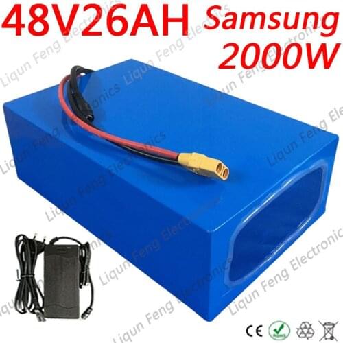 48V Battery 48V 20Ah 18Ah 16Ah 15Ah 13Ah 12Ah 10Ah Electric Bicycle Lithium Battery 48V 2000W 1000W 750W 500W E-Bike Battery