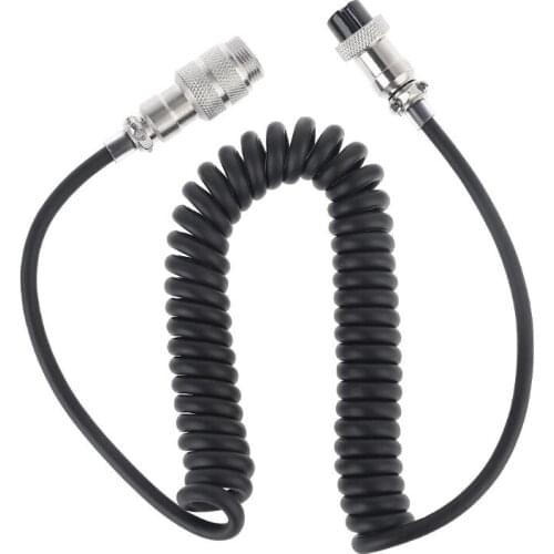 8Pin Coiled Extension Microphone Cord 8Core Aviation Male Plug to Female Cable