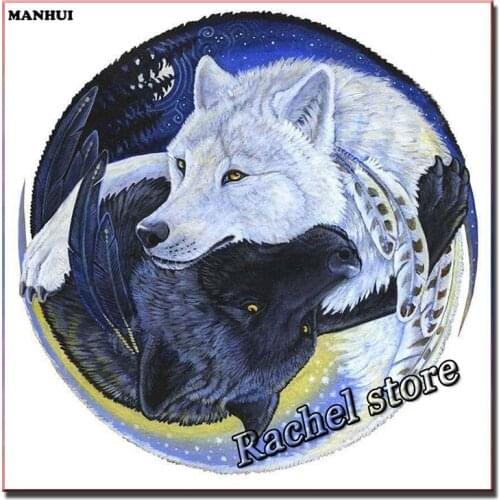 Diamond Embroidery Diy Diamond Painting Cross Stitch Kits Diamond Mosaic Wolf Full Square Diamond Embroidery AD357