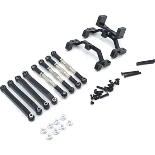 For MN D90 D91 D96 MN90 MN99S 1/12 RC Car Upgrade Parts Metal Pull Rod Link with Tie Rod Mount Seat Accessories