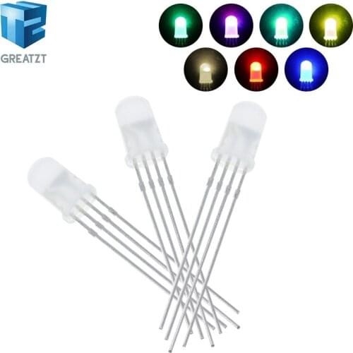 GREATZT APA106 F5 5mm RGB LED Chips Integrated RGB LEDs (like WS2812B) APA106 round hat Full color LEDs