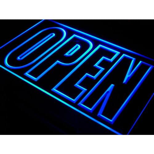 I097 OPEN Shop Display Cafe Business LED Neon Light Light Signs On/Off Switch 20+ Colors 5 Sizes
