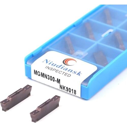 10pcs MGMN150 MGMN200 MGMN250 MGMN300 MGMN400 NK9018 carbide grooving insert CNC lathe metal tool Grooving Turning Slotting tool