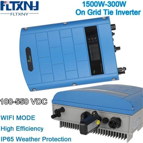 China Factory On Grid Inverter Solar Power 1.5KW 3KW Grid Tie For Solar 1500W 3000W Wifi Mode with Input Single MPPT Waterproof