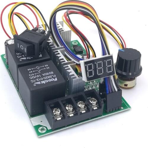 PWM speed controller DC motor Digital display 0~100% adjustable drive module Input MAX60A 12V 24V