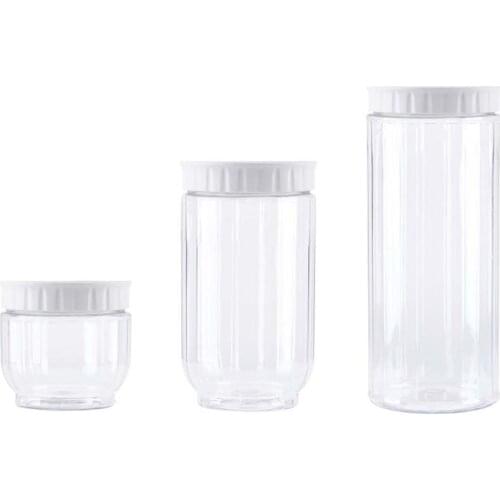 Kitchen Transparent Food Storage Container With Lids Sealing Pot Cereal Grain Bean Rice Sealed Plastic Milk Powder Jar