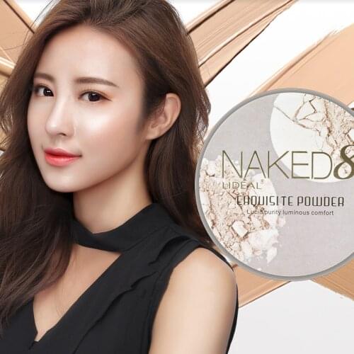 LIDEAL 3 Colors Translucent Pressed Powder Makeup Finishing Oil-control Face Contour Palette Powder Compact Mineralize with Puff