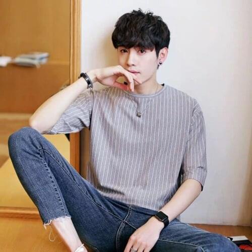 MDNSUPSTAR Mens Striped T-shirts