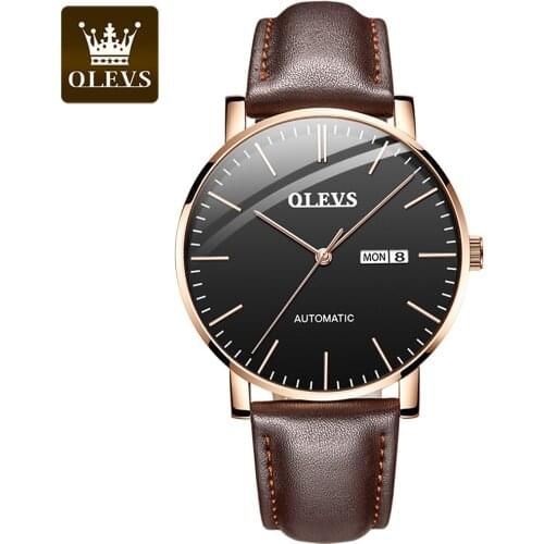 Fashion Brand OLEVS Ultra-thin Dial Automatic Mechanical Business Mens Watch Multifunctional Waterproof Sports Mechanical Watch