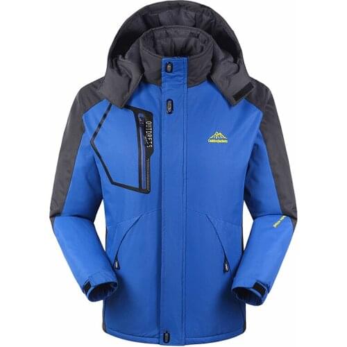 Men and Women Outdoor Hiking Jacket Couple Winter Thicken Sports Rain Coat Trekking Windbreaker Fishing Waterproof Jackets M-8XL