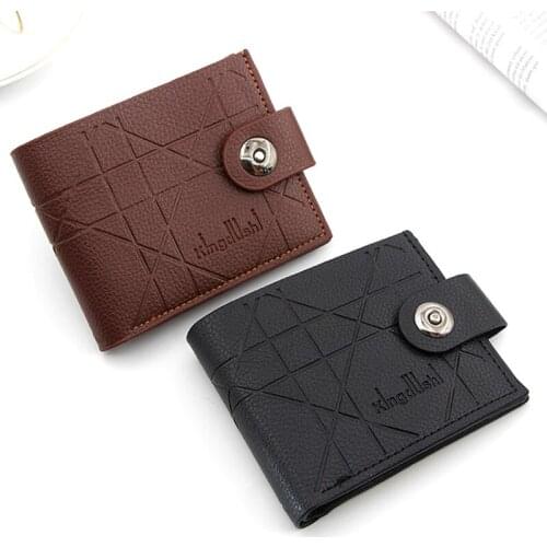 MenBense Mens Short Wallets Mini Hasp Money Bag Card Holder Clutch Handbag Coin Change Pockets Walets Male Purse