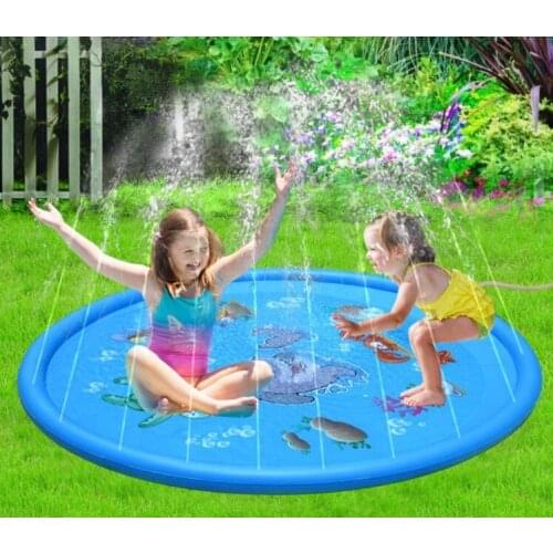 Inflatable Outdoor Sprinkler Pad Baby Kids Water Play Mat Toys Summer Fun Toys Toddler Activity Play Center Crawling Mat