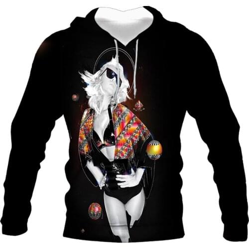 2021 autumn and winter new mens casual trend pattern hooded sweater 3D printing sportswear long-sleeved sweater casual hoodie