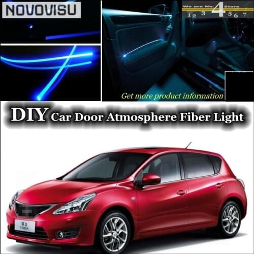 NOVOVISU For Nissan Tiida Versa C11 C12 For Dodge Trazo interior Ambient Light Tuning Atmosphere Fiber Optic Band Lights