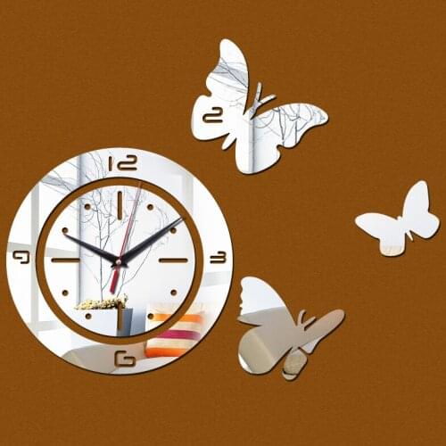 Time-limited diy wall stickers clock home decoration design modern quartz living room acrylic mirror clocks