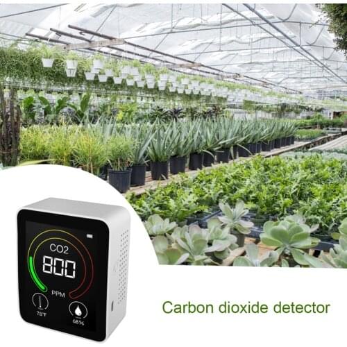 Portable CO2 Meter 400-5000PPM Range DC5V 500mA micro USB Charging 3-in-1 Temperature Humidity Digital Detector Garden Tools