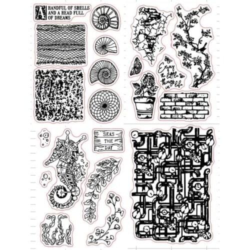 Retro Transparent Clear Silicone Stamp/Seal for DIY scrapbooking/photo album Decorative clear stamp sheets M1261