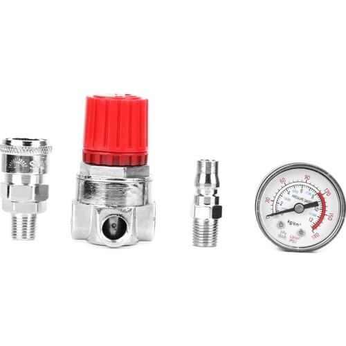 Pressure Regulator Switch Control Valve Gauge With Male/Female Connector For Air Compressor Pressure Regulation Range 0.8 Mpa