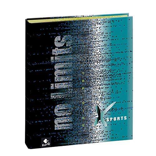 School filing cabinet Busquets 4 rings cover lined XSPORTS by Limits blue various