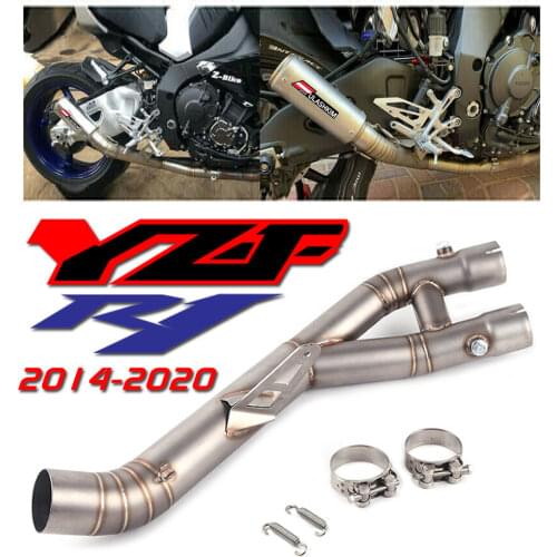 Titanium Slip On For Yamaha R1 Full System Exhaust Muffler Middle Link Pipe For YZF-R1 YZF R1 Without Exhaust 2014- 2020