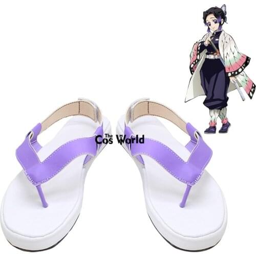Demon Slayer: Kimetsu no Yaiba Kochou Shinobu Anime Customize Cosplay Shoes Boots