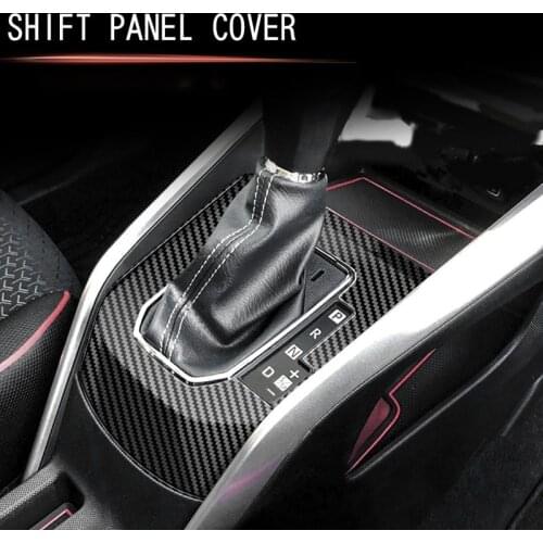 Carbon Fiber ABS Car Central Gear Shift Knob Panel Frame Cover Trim for Toyota Raize 2020 2021 RHD