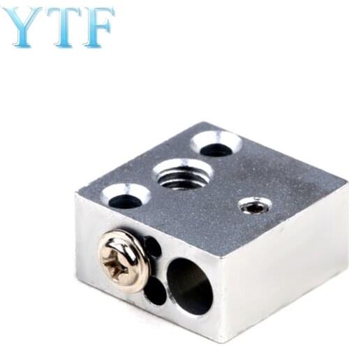 3D Printer Parts CR-10 Heater Block J-Head Extruder HotEnd CR10 All-Metal Aluminium Print Head 20*20*10mm