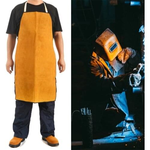 Leather Welding Protect Cloths Idea for Tools Apron Vest Shop Apron Utility Work for Protection from Flame and Spatter Retailsal