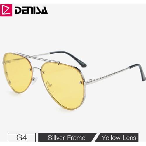 DENISA 2020 Yellow Aviation Sunglasses Women Polarized Womens Sunglasses Brand Designer Driving Glasses Zonnebril Dames G72029